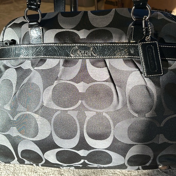 COACH ADDISON SIGNATURE BLACK NYLON TRAVEL DIAPER BAG F18376 - Picture 9 of 16